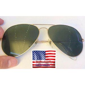 Ray Ban RB3025 Gold Aviator Sunglasses W New POLAR